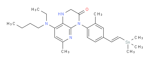 (E)-8-(butyl(ethyl)amino)-6-methyl-4-(2-methyl-4-(2-(trimethylstannyl)vinyl)phenyl)-1,2-dihydropyrido[2,3-b]pyrazin-3(4H)-one