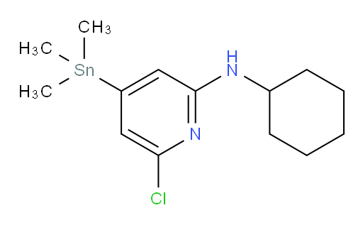6-氯-N-环己基-4-(三甲基锡基)吡啶-2-胺