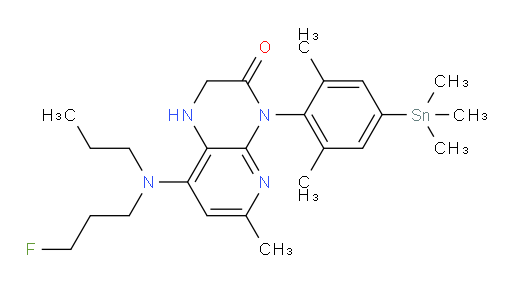 4-(2,6-dimethyl-4-(trimethylstannyl)phenyl)-8-((3-fluoropropyl)(propyl)amino)-6-methyl-1,2-dihydropyrido[2,3-b]pyrazin-3(4H)-one