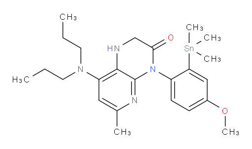 8-(dipropylamino)-4-(4-methoxy-2-(trimethylstannyl)phenyl)-6-methyl-1,2-dihydropyrido[2,3-b]pyrazin-3(4H)-one
