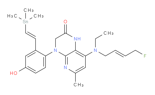 8-(乙基((E)-4-氟丁-2-烯-1-基)氨基)-4-(4-羟基-2-((E)-2-(三甲基锡基)乙烯基)苯基)-6-甲基-3,4-二氢吡啶并[2,3-b]吡嗪-2(1H)-酮