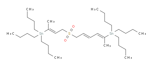 tributyl((2E,4E)-6-(((E)-3-(tributylstannyl)but-2-en-1-yl)sulfonyl)hexa-2,4-dien-2-yl)stannane