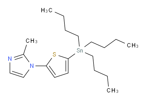 2-methyl-1-(5-(tributylstannyl)thiophen-2-yl)-1H-imidazole
