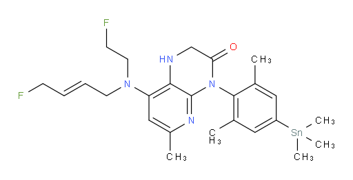 (E)-4-(2,6-dimethyl-4-(trimethylstannyl)phenyl)-8-((4-fluorobut-2-en-1-yl)(2-fluoroethyl)amino)-6-methyl-1,2-dihydropyrido[2,3-b]pyrazin-3(4H)-one
