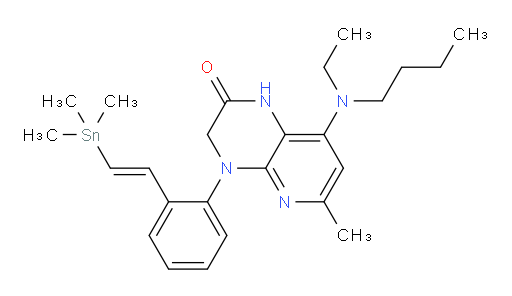 (E)-8-(butyl(ethyl)amino)-6-methyl-4-(2-(2-(trimethylstannyl)vinyl)phenyl)-3,4-dihydropyrido[2,3-b]pyrazin-2(1H)-one