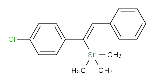 (Z)-(1-(4-氯苯基)-2-苯基乙烯基)三甲基锡烷