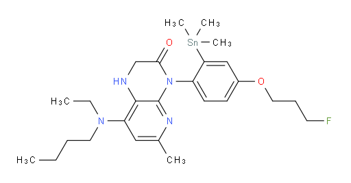 8-(butyl(ethyl)amino)-4-(4-(3-fluoropropoxy)-2-(trimethylstannyl)phenyl)-6-methyl-1,2-dihydropyrido[2,3-b]pyrazin-3(4H)-one