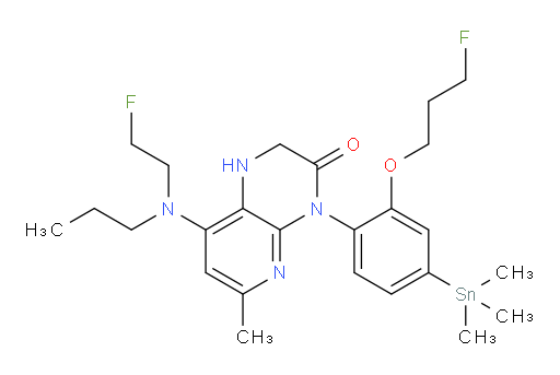 8-((2-fluoroethyl)(propyl)amino)-4-(2-(3-fluoropropoxy)-4-(trimethylstannyl)phenyl)-6-methyl-1,2-dihydropyrido[2,3-b]pyrazin-3(4H)-one