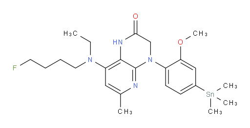 8-(ethyl(4-fluorobutyl)amino)-4-(2-methoxy-4-(trimethylstannyl)phenyl)-6-methyl-3,4-dihydropyrido[2,3-b]pyrazin-2(1H)-one