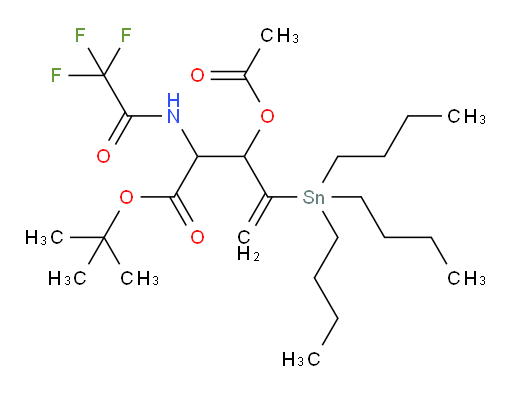 叔丁基 3-乙酰氧基-4-(三丁基锡基)-2-(2,2,2-三氟乙酰胺基)戊-4-烯酸酯