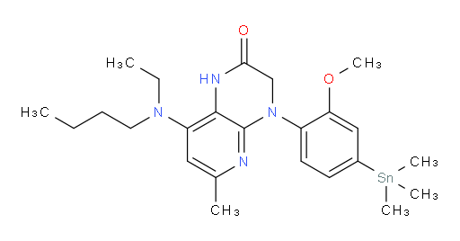 8-(butyl(ethyl)amino)-4-(2-methoxy-4-(trimethylstannyl)phenyl)-6-methyl-3,4-dihydropyrido[2,3-b]pyrazin-2(1H)-one