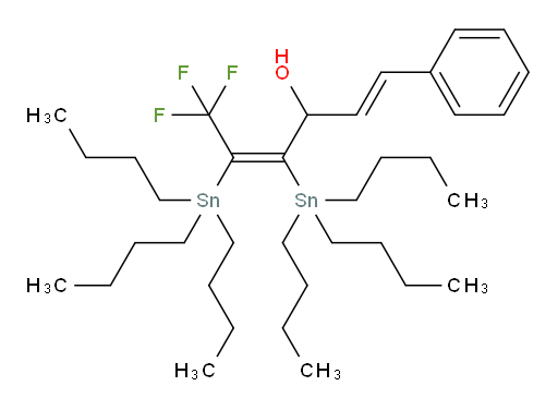 (1E,4Z)-6,6,6-trifluoro-1-phenyl-4,5-bis(tributylstannyl)hexa-1,4-dien-3-ol