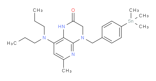 8-(dipropylamino)-6-methyl-4-(4-(trimethylstannyl)benzyl)-3,4-dihydropyrido[2,3-b]pyrazin-2(1H)-one