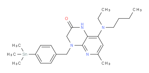 8-(butyl(ethyl)amino)-6-methyl-4-(4-(trimethylstannyl)benzyl)-3,4-dihydropyrido[2,3-b]pyrazin-2(1H)-one