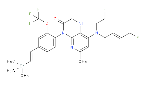 8-(((E)-4-氟丁-2-烯-1-基)(2-氟乙基)氨基)-6-甲基-4-(2-(三氟甲氧基)-4-((E)-2-(三甲基锡基)乙烯基)苯基)-1,2-二氢吡啶并[2,3-b]吡嗪-3(4H)-酮