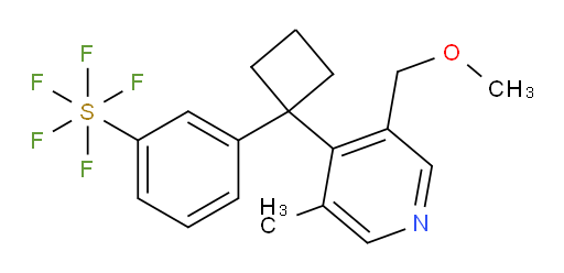 3-(1-(3-(methoxymethyl)-5-methylpyridin-4-yl)cyclobutyl)(pentafluoromercapto)benzene