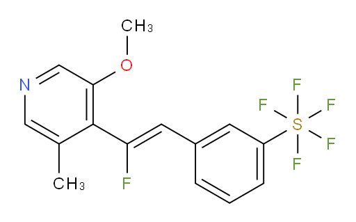 (Z)-3-(2-fluoro-2-(3-methoxy-5-methylpyridin-4-yl)vinyl)(pentafluoromercapto)benzene