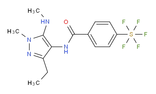 N-(3-ethyl-1-methyl-5-(methylamino)-1H-pyrazol-4-yl)-4-(pentafluoromercapto)benzamide