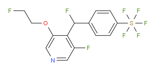 4-(fluoro(3-fluoro-5-(2-fluoroethoxy)pyridin-4-yl)methyl)(pentafluoromercapto)benzene