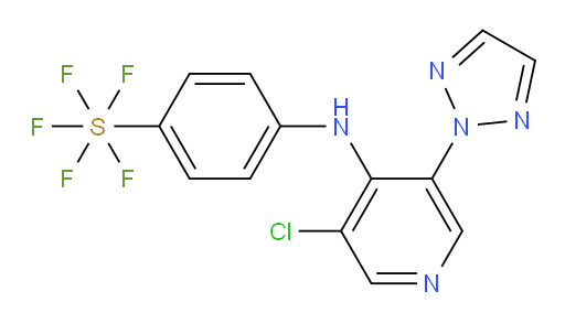 4-((3-chloro-5-(2H-1,2,3-triazol-2-yl)pyridin-4-yl)amino)(pentafluoromercapto)benzene