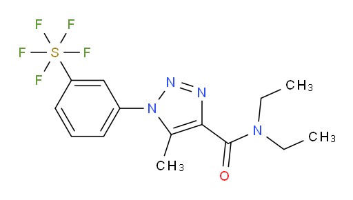 N,N-diethyl-1-(3-(pentafluoromercapto)phenyl)-5-methyl-1H-1,2,3-triazole-4-carboxamide