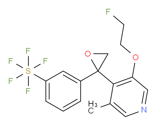 3-(2-(3-(2-fluoroethoxy)-5-methylpyridin-4-yl)oxiran-2-yl)(pentafluoromercapto)benzene