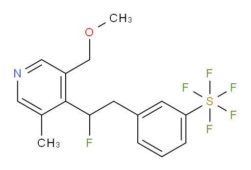 3-(2-fluoro-2-(3-(methoxymethyl)-5-methylpyridin-4-yl)ethyl)(pentafluoromercapto)benzene