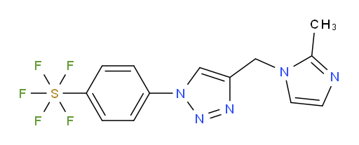 [4-[4-[(2-methyl-1H-imidazol-1-yl)methyl]-1H-1,2,3-triazol-1-yl]phenyl]sulfur pentafluoride