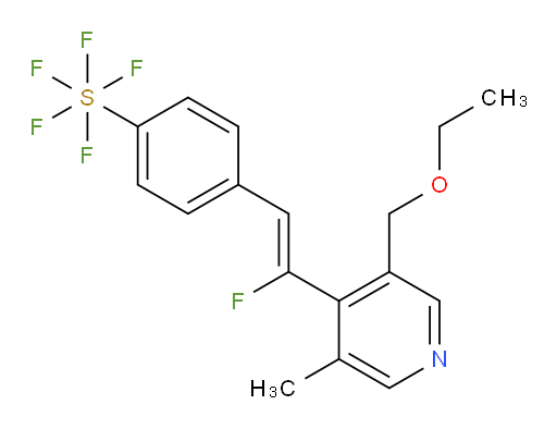(Z)-4-(2-(3-(ethoxymethyl)-5-methylpyridin-4-yl)-2-fluorovinyl)(pentafluoromercapto)benzene