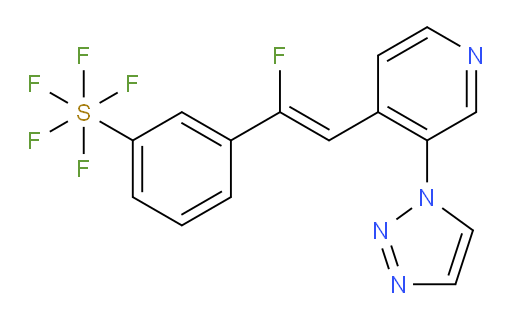 (Z)-3-(2-(3-(1H-1,2,3-triazol-1-yl)pyridin-4-yl)-1-fluorovinyl)(pentafluoromercapto)benzene