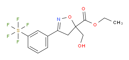 ethyl 5-(hydroxymethyl)-3-(3-(pentafluoromercapto)phenyl)-4,5-dihydroisoxazole-5-carboxylate