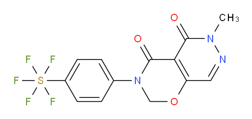 3-(4-(pentafluoromercapto)phenyl)-6-methyl-2H-pyridazino[4,5-e][1,3]oxazine-4,5(3H,6H)-dione