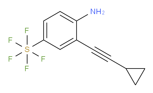 4-amino-3-(cyclopropylethynyl)(pentafluoromercapto)benzene