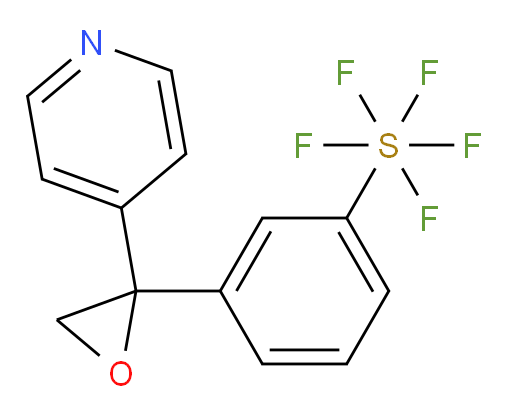 3-(2-(pyridin-4-yl)oxiran-2-yl)(pentafluoromercapto)benzene