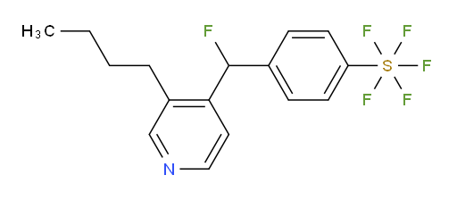 4-((3-butylpyridin-4-yl)fluoromethyl)(pentafluoromercapto)benzene