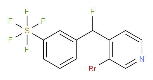 3-((3-bromopyridin-4-yl)fluoromethyl)(pentafluoromercapto)benzene