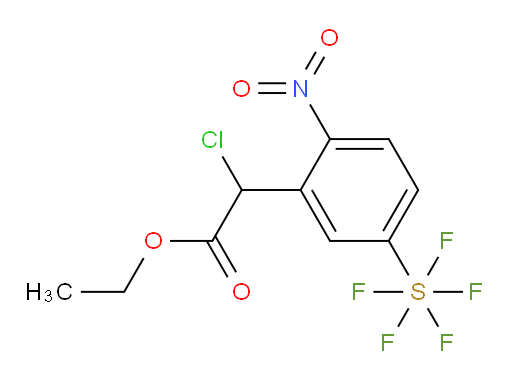 [3-(1-Chloro-2-ethoxy-2-oxoethyl)-4-nitrophenyl]sulfur pentafluoride