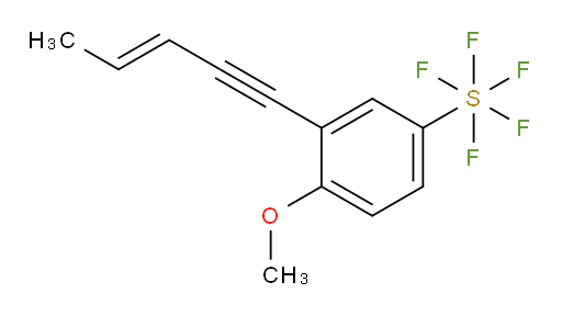 (E)-4-methoxy-3-(pent-3-en-1-yn-1-yl)(pentafluoromercapto)benzene