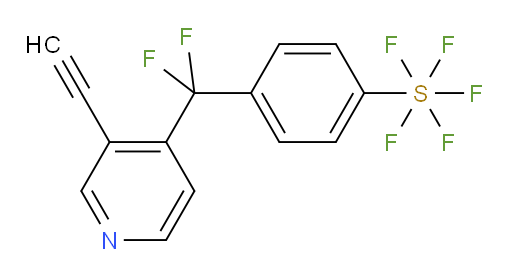4-((3-ethynylpyridin-4-yl)difluoromethyl)(pentafluoromercapto)benzene