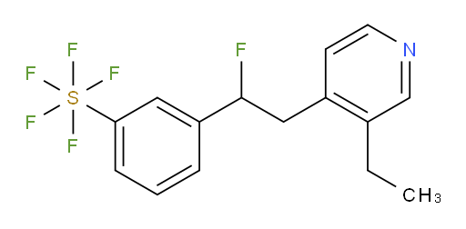 3-(2-(3-ethylpyridin-4-yl)-1-fluoroethyl)(pentafluoromercapto)benzene