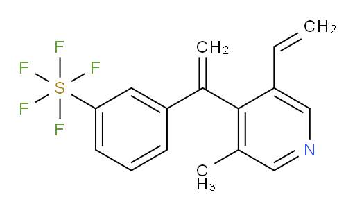 3-(1-(3-methyl-5-vinylpyridin-4-yl)vinyl)(pentafluoromercapto)benzene