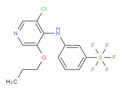 3-((3-chloro-5-propoxypyridin-4-yl)amino)(pentafluoromercapto)benzene