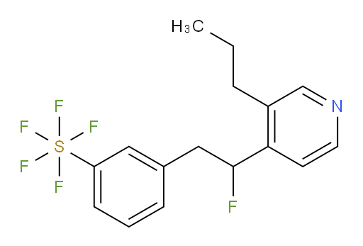 3-(2-fluoro-2-(3-propylpyridin-4-yl)ethyl)(pentafluoromercapto)benzene