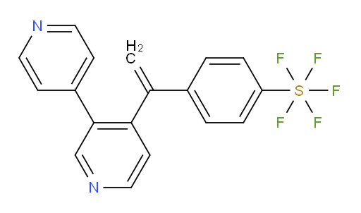 4-(1-([3,4'-bipyridin]-4-yl)vinyl)(pentafluoromercapto)benzene