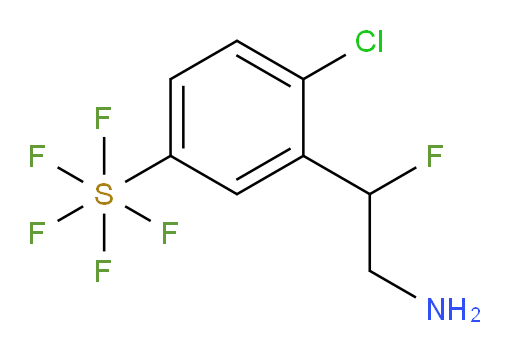 3-(2-amino-1-fluoroethyl)-4-chloro(pentafluoromercapto)benzene