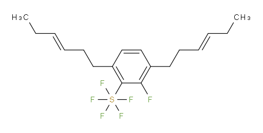 2-fluoro-3,6-di((E)-hex-3-en-1-yl)(pentafluoromercapto)benzene