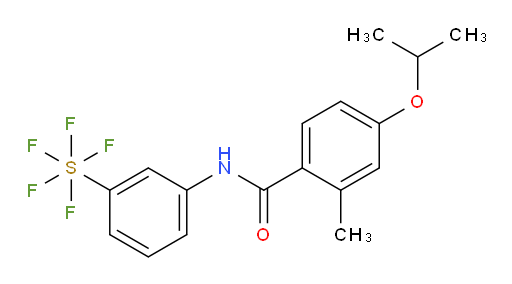 [3-[[2-methyl-4-(1-methylethoxy)benzoyl]amino]phenyl]sulfur pentafluoride