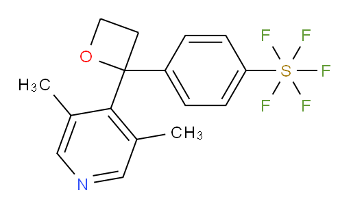4-(2-(3,5-dimethylpyridin-4-yl)oxetan-2-yl)(pentafluoromercapto)benzene