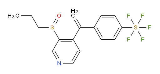 4-(1-(3-(propylsulfinyl)pyridin-4-yl)vinyl)(pentafluoromercapto)benzene