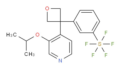 3-(3-(3-isopropoxypyridin-4-yl)oxetan-3-yl)(pentafluoromercapto)benzene